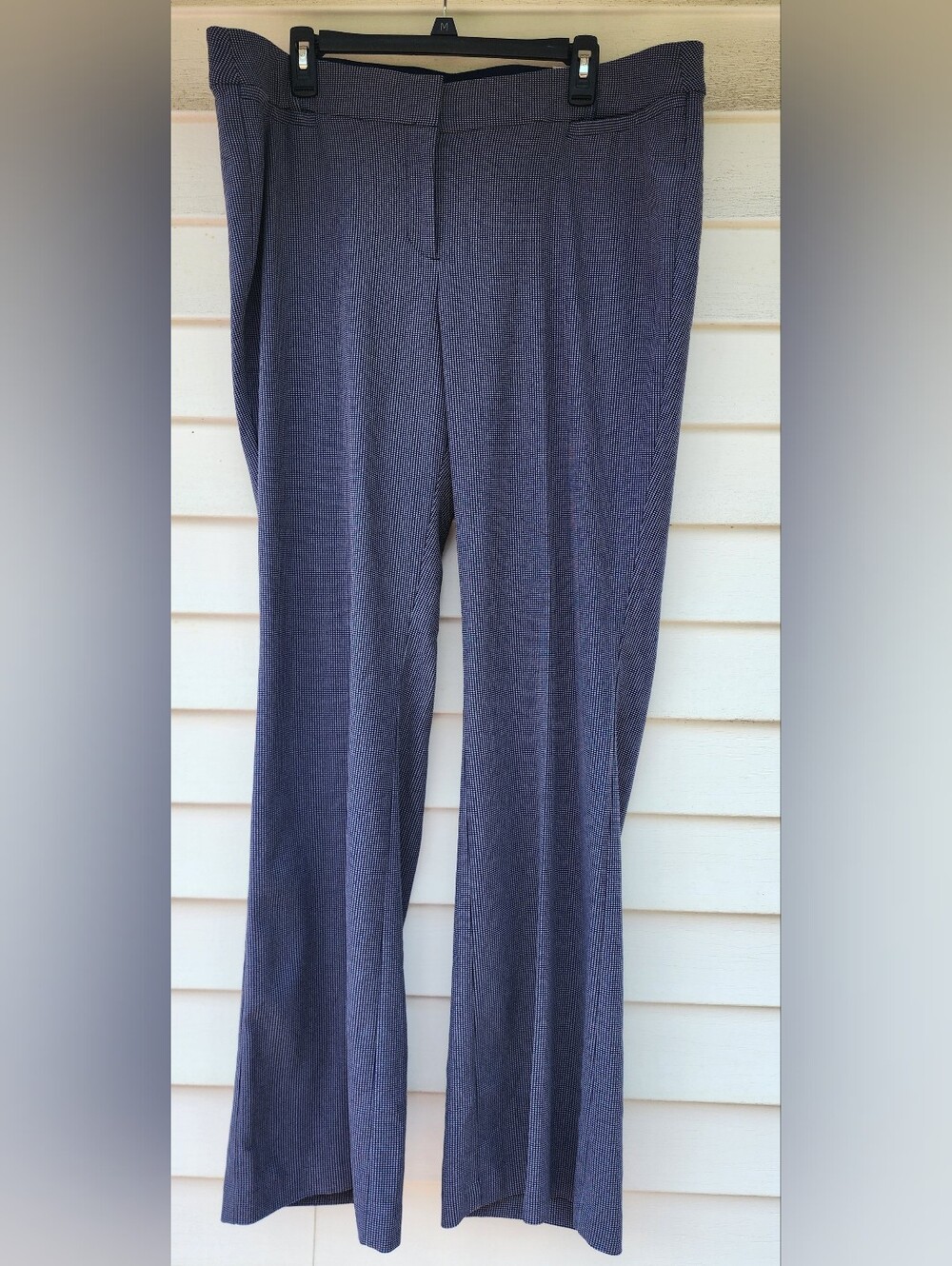 NEW Womens Lane Bryant Allie Boot Cut Navy Houndstooth Print Dress Pants 20 Long